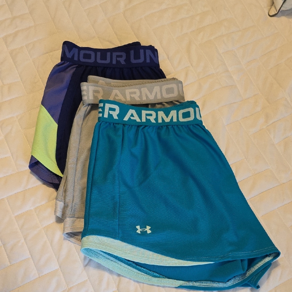 Under Armour Blue and Gray Shorts Trio